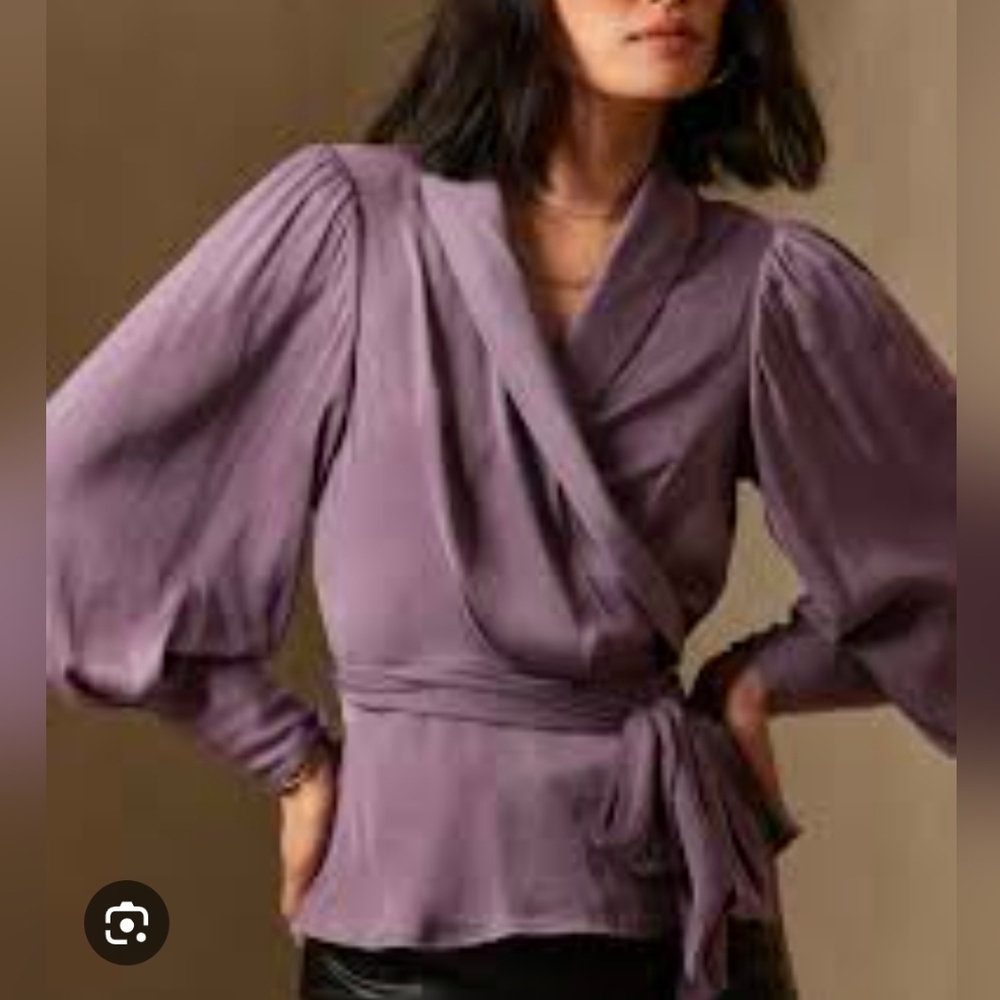 COPY - Banana Republic wrap tie blouse